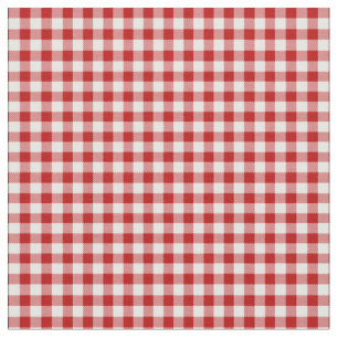 Red Plaid, Red Gingham Fabric