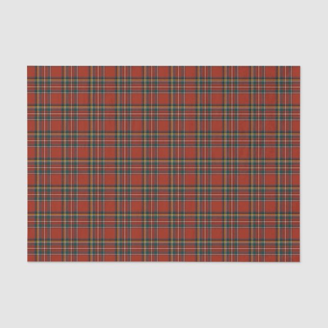 Red Plaid Royal Stewart Tartan Tissue Paper (Front)