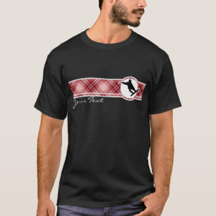 Red Plaid Snowboarding T-Shirt