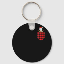 Red Plaid Snowman in Pocket Buffalo Family