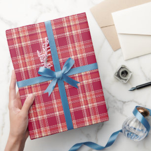 Red Plaid Tartan Wrapping Paper