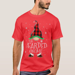 Red Plaid The Bearded Gnome Family Christmas Pajam T-Shirt