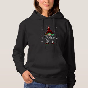 Red Plaid The Grandpa Gnome Family Christmas Pajam Hoodie