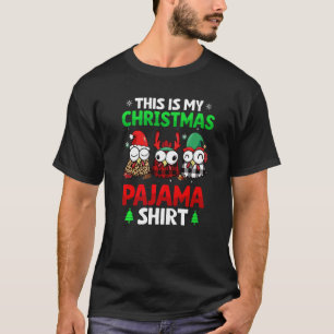 Red Plaid This Is My Christmas Chickens Pajama Xm T-Shirt