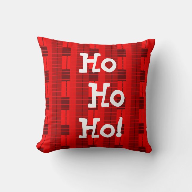 Red Plaid Throw Pillow (Front)