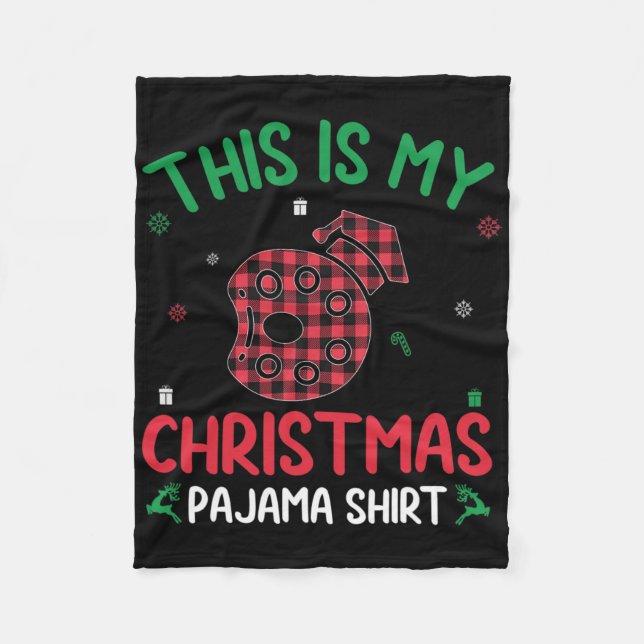 Red Plaid Ugly This Is My Art Teacher Christmas Pa Fleece Blanket (Front)