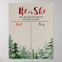 Red Plaid Wood Lumberjack Voting Board