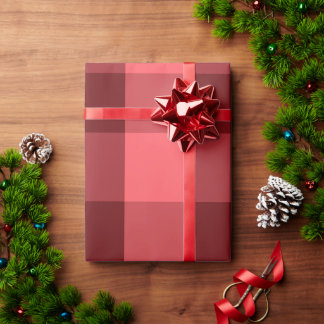 Red Plaid Wrapping Paper