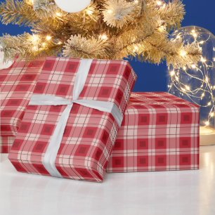 Red Plaid wrapping Paper