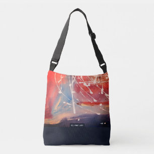 Red Planet, Abstract Art Crossbody Bag