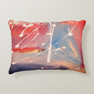 Red Planet, Abstract Art Deco pillows