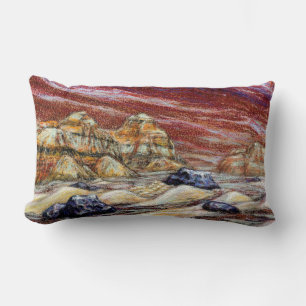 Red Planet by Alexandra Cook Lumbar Pillow