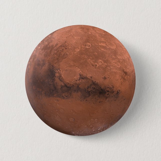 Red planet Mars 2 Inch Round Button (Front)