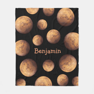 Red Planet Mars Fleece Blanket