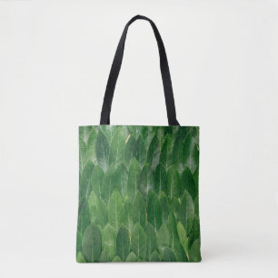 Red plant leaves tote bag