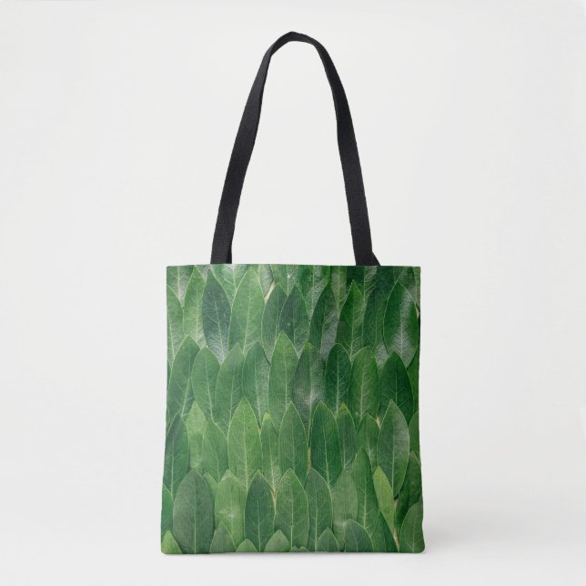 Red plant leaves tote bag (Front)