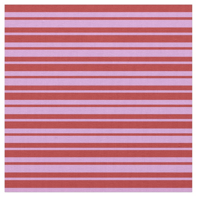 Red & Plum Coloured Lines Pattern Fabric (Close Up)