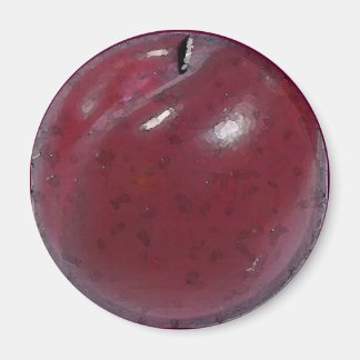 Red Plum Watercolor - Magnet