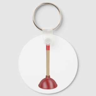 Red plunger keychain