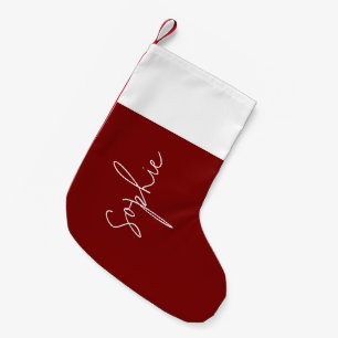 Red Plush Christmas Stocking,Personalized  Small Christmas Stocking