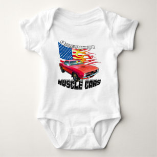 Red Plymouth Barracuda Baby Bodysuit
