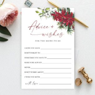 Red Poinsettia Christmas Bridal Advice & Wises