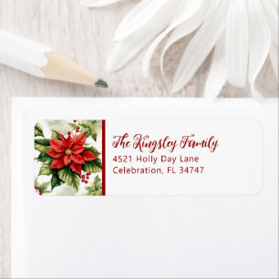 Red Poinsettia Classic Christmas