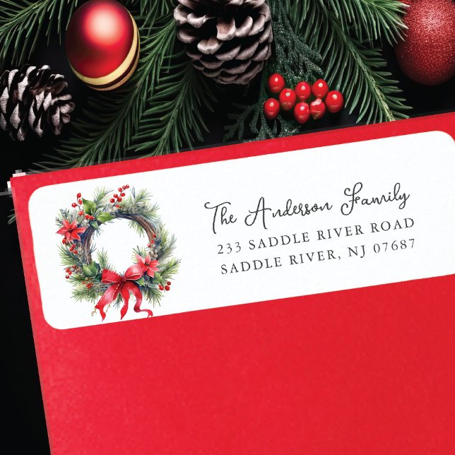 Red Poinsettia Flower Wreath (Creator Uploaded)