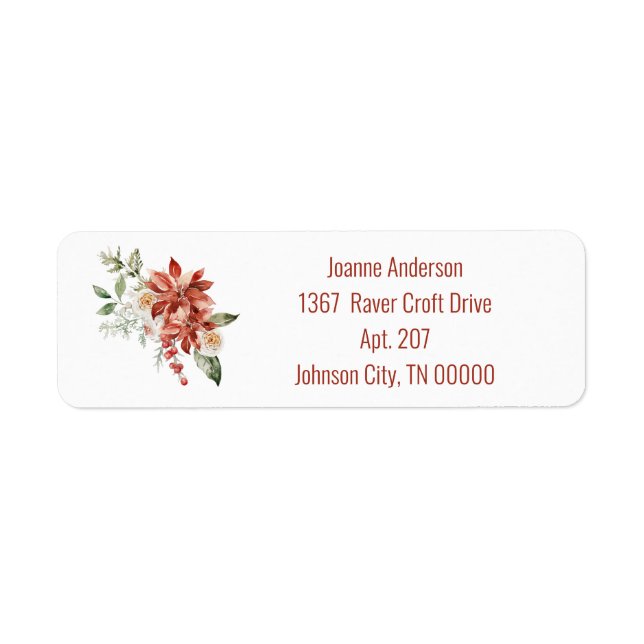 Red Poinsettia Greenery Christmas  (Front)
