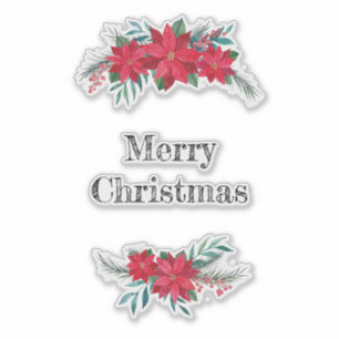 Red Poinsettia Wreath