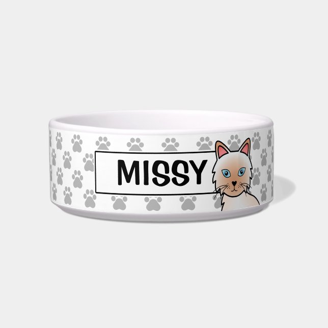 Red Point Birman / Ragdoll Cat Bowl (Front)