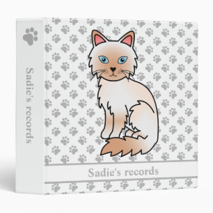 Red Point Birman / Ragdoll Cat & Pet Records Text Binder