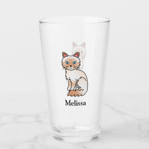 Red Point Tabby Birman / Ragdoll Cute Cat & Name Glass
