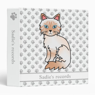 Red Point Tabby Birman/Ragdoll & Pet Records Text Binder