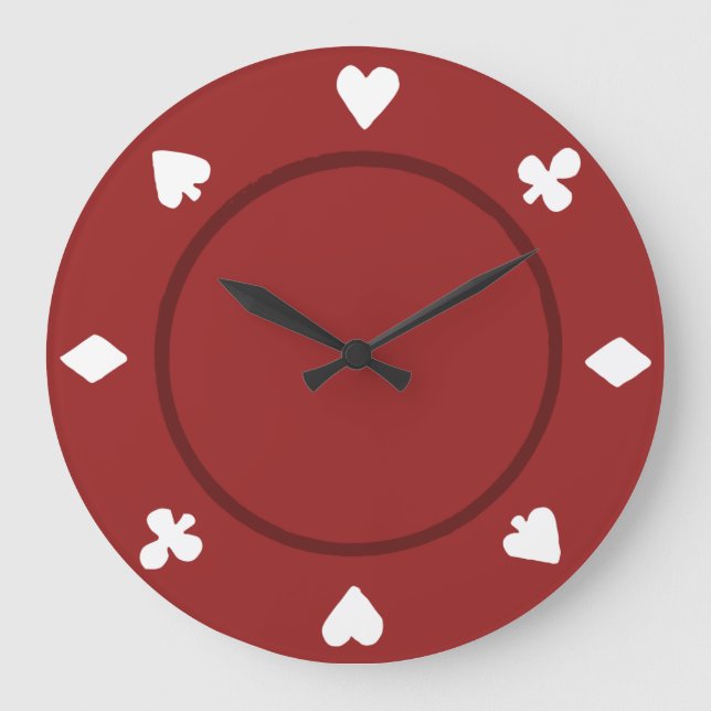 Red Poker Chip Clock (Front)