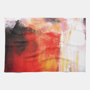 Red Polar - Abstract Art Kitchen Towel