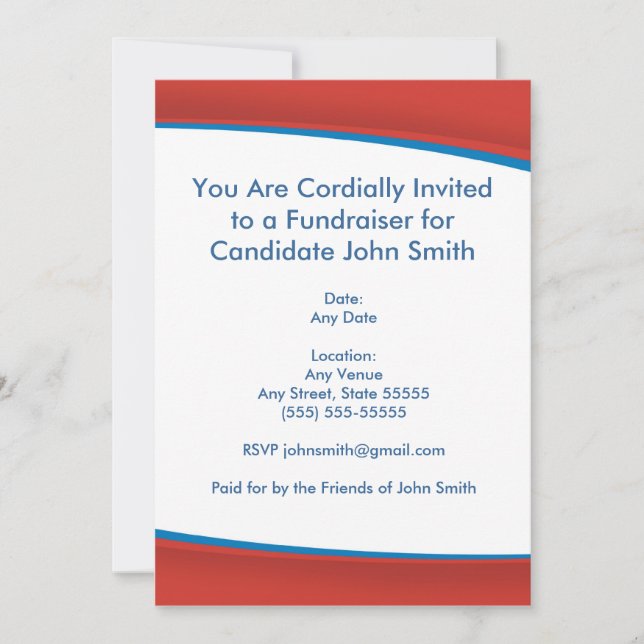 Red Political Invite (Front)