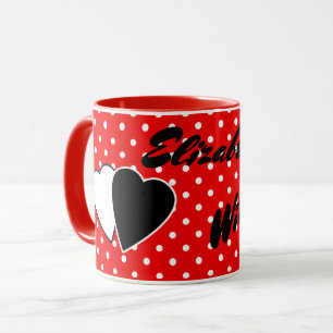 Red polka do mug