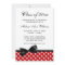 Red Polka Dot Black Bow Graduation Announcement