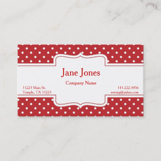 Red Polka Dot Business Card