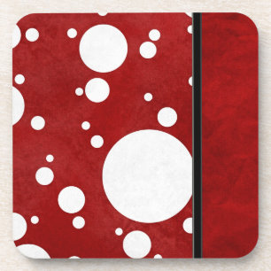 Red Polka Dot Cork Coaster