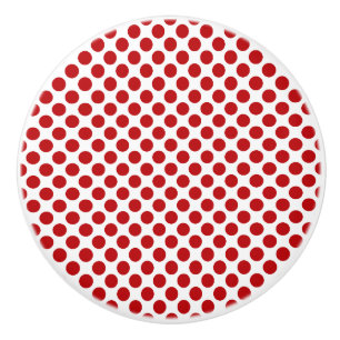 Red Polka Dot Design - Drawer Knob