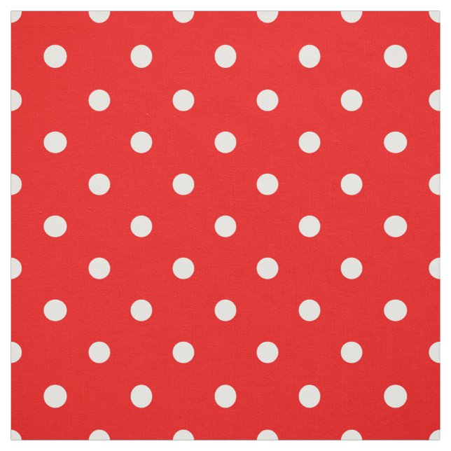 Red polka dot fabric (Swatch)