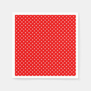 Red polka dot favour box napkin