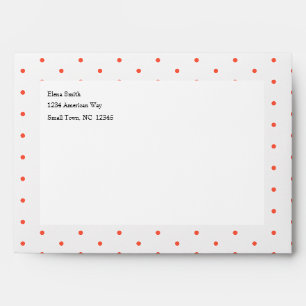 Red Polka Dot Framed Envelope