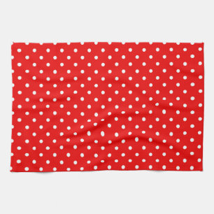 Red polka dot kitchen towel