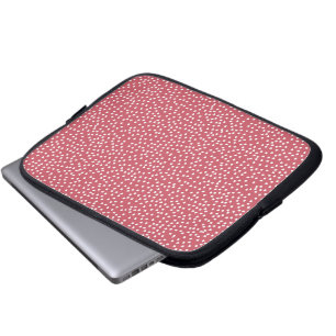 red polka dot laptop sleeve