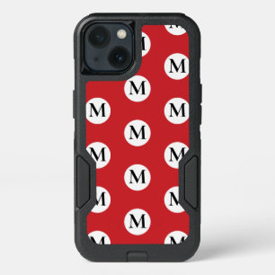 Red Polka Dot Monogram 