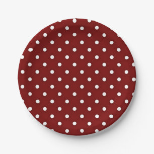 Red Polka Dot  Paper Plate
