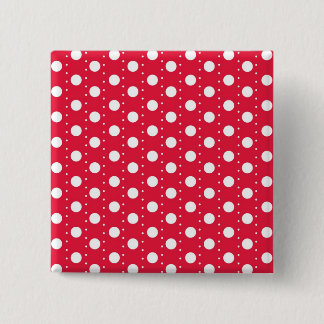 Red Polka Dot Pattern 2 Inch Square Button